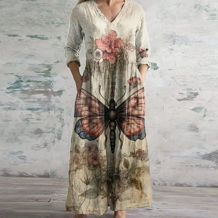 Graziosa | After-Five Floral Vintage Finish Dress