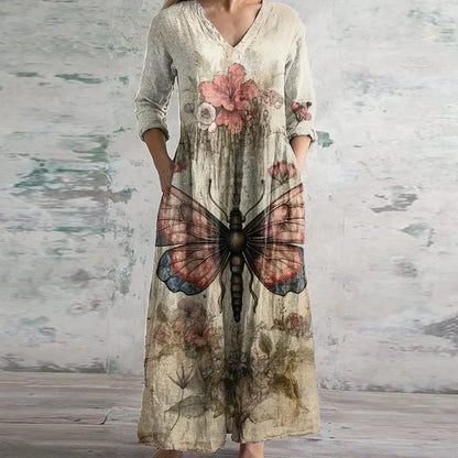 Graziosa | After-Five Floral Vintage Finish Dress