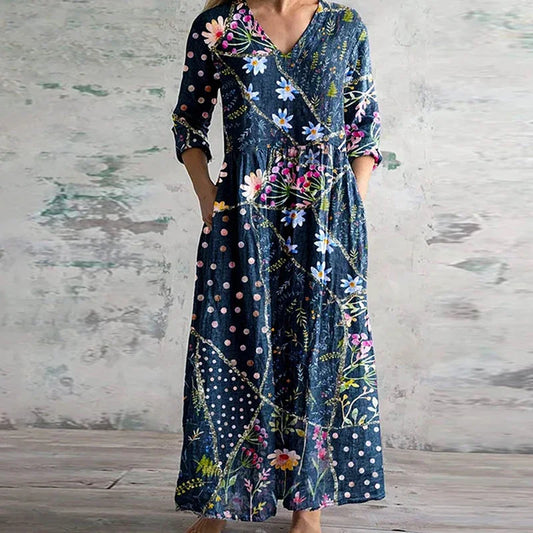 Graziosa | After-Five Floral Vintage Finish Dress