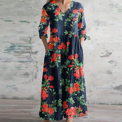 Graziosa | After-Five Floral Vintage Finish Dress