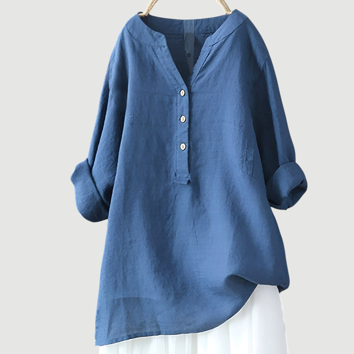 Alma | Date-Night Oversized V-Neck Fit Blouse
