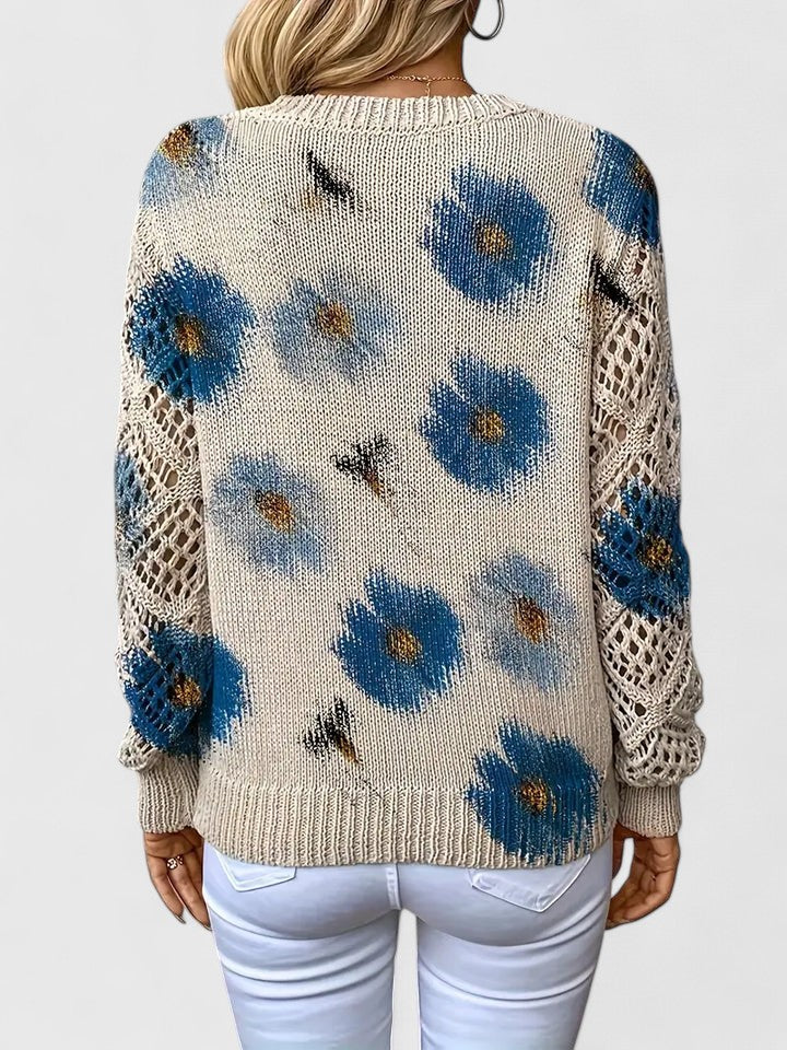 Arnelda | Weekend-Ready Floral Lightweight Softness Sweater