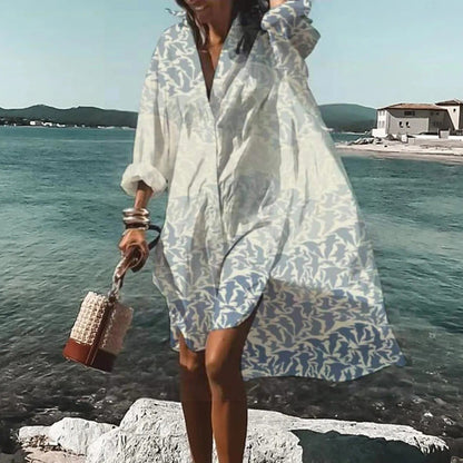 Ermelina | Warm-Weather Beach Shirt Silhouette Dress