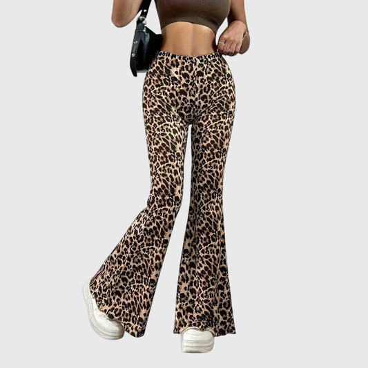 Amaranta | Airy High-Waist Leopard Versatility Pants