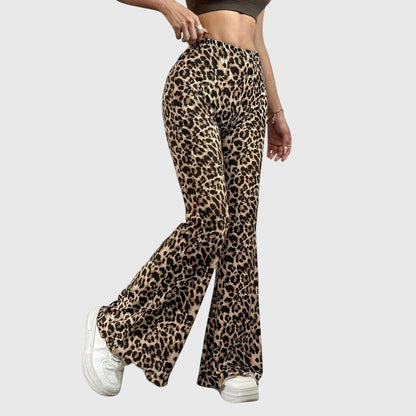 Amaranta | Airy High-Waist Leopard Versatility Pants