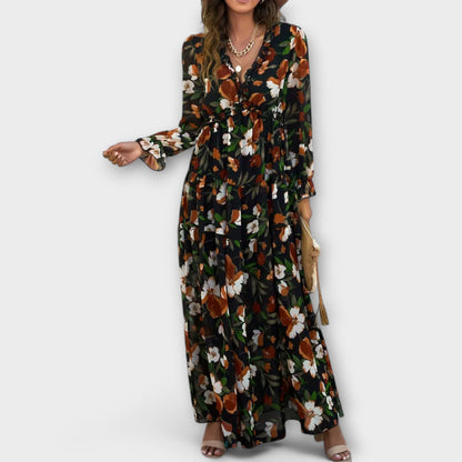 Leonia | Wardrobe-Staple Flowing Maxi Flair Dress