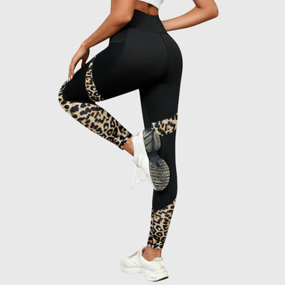 Saveria | Airy High-Waist Leopard Ease Pants