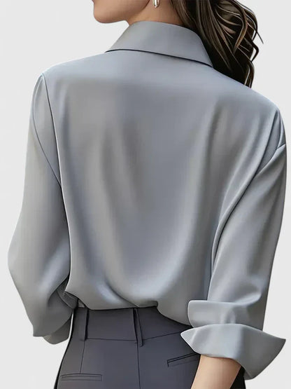Fenella | Wardrobe-Staple Flowing Button-Up Silhouette Blouse