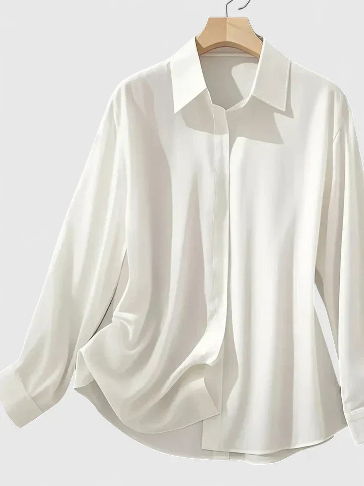 Fenella | Wardrobe-Staple Flowing Button-Up Silhouette Blouse