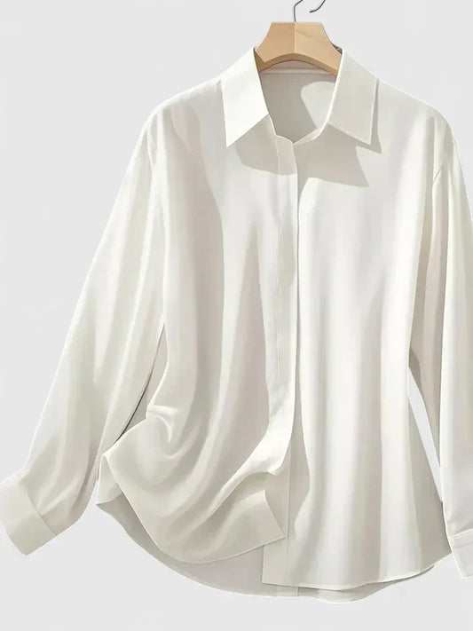 Fenella | Wardrobe-Staple Flowing Button-Up Silhouette Blouse