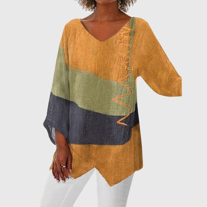 Ampelia | Warm-Weather V-Neck Work Drape Top