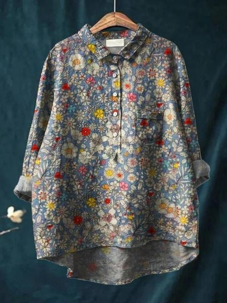 Paulette | Feminine Floral romantic Finish Blouse