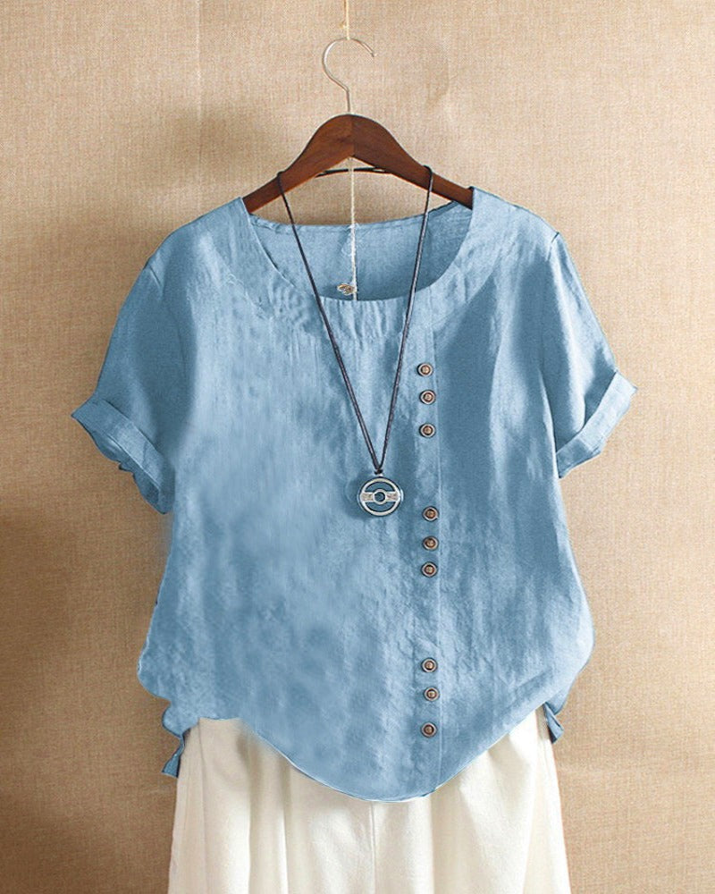 Bertilla | Everyday Short Sleeve Fit Blouse
