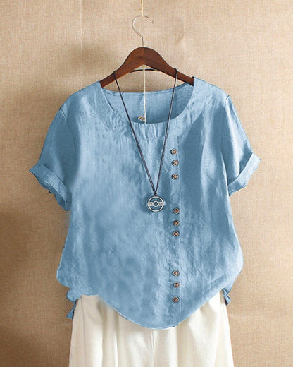 Bertilla | Everyday Short Sleeve Fit Blouse