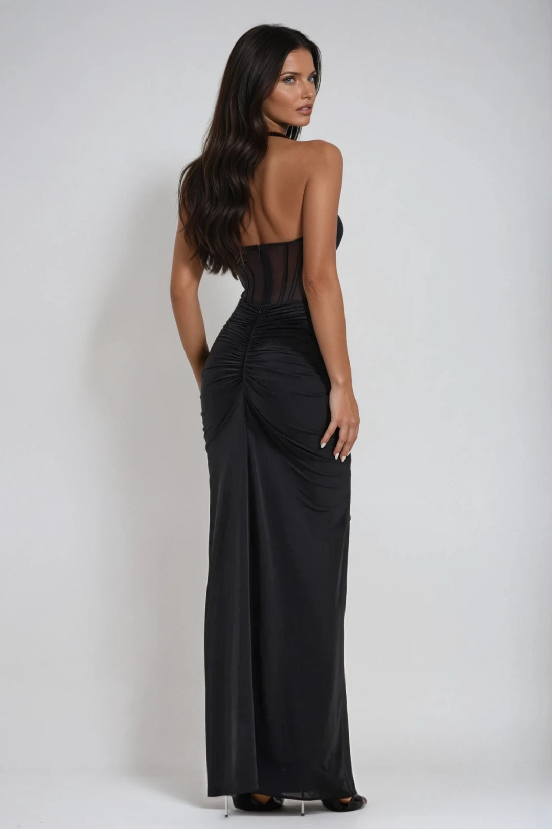 Xiomara | Feminine Halter Neck Flair Dress