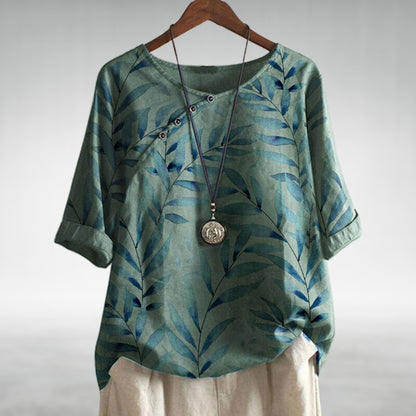 Simone | Feminine playful asymmetric Drape Blouse