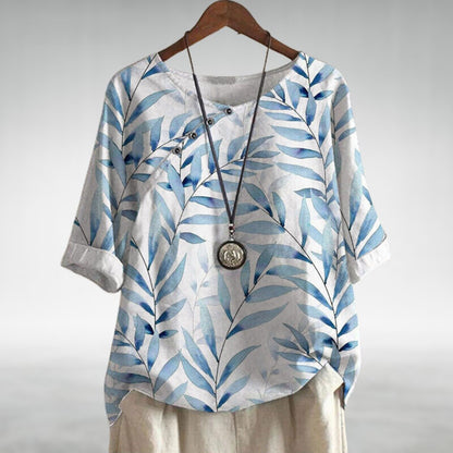 Simone | Feminine playful asymmetric Drape Blouse