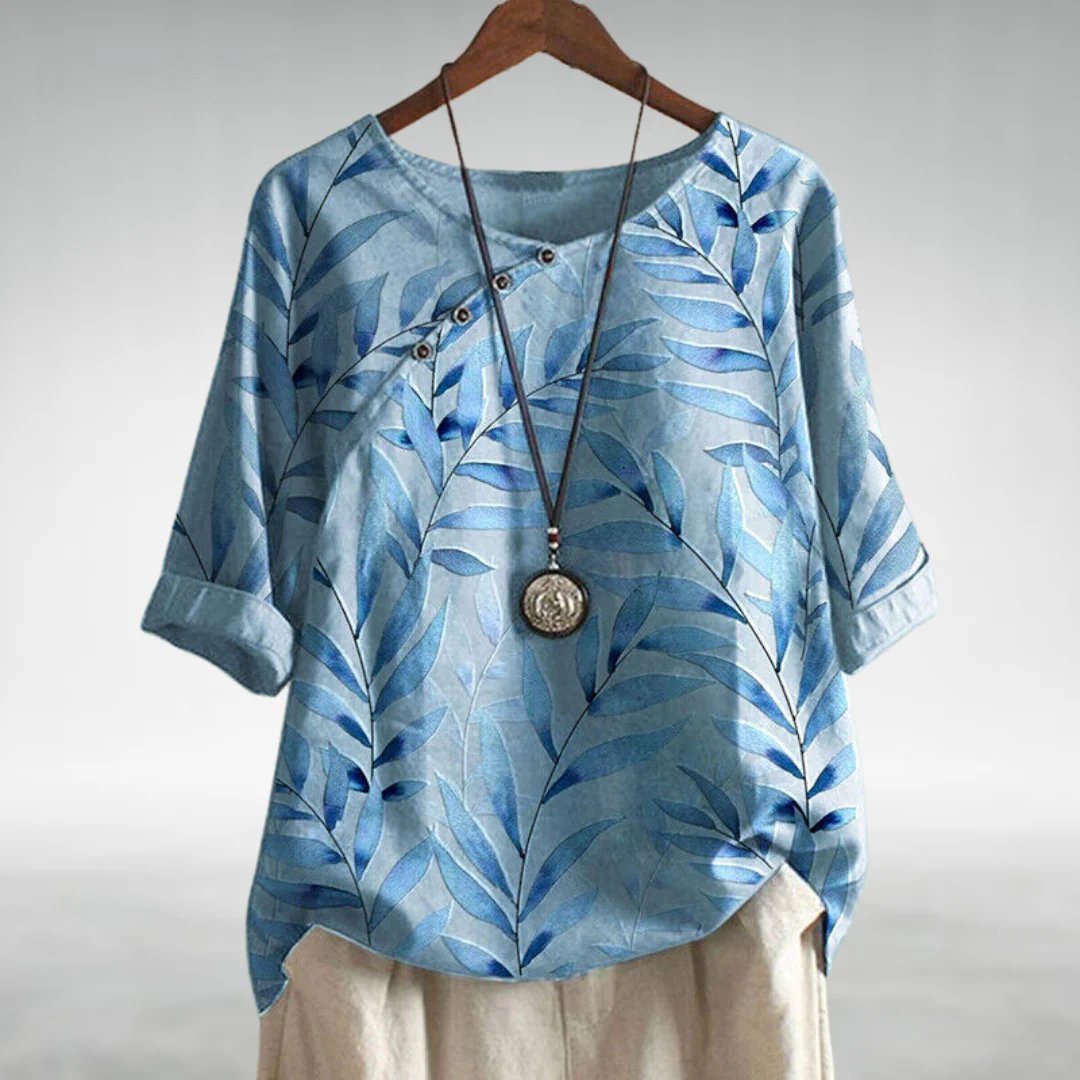Simone | Feminine playful asymmetric Drape Blouse