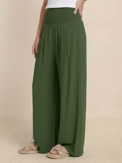 Dune | Smocked-Waistband Wide-Leg Pants