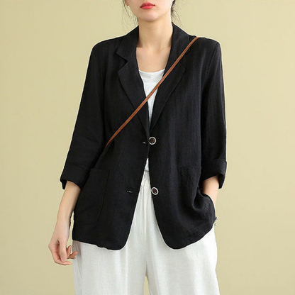 Allegra | Transitional Breathable Linen Tailoring Blazer