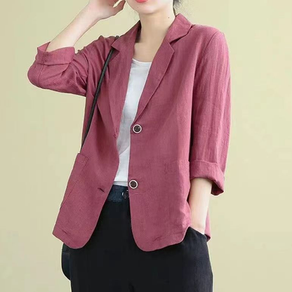 Allegra | Transitional Breathable Linen Tailoring Blazer