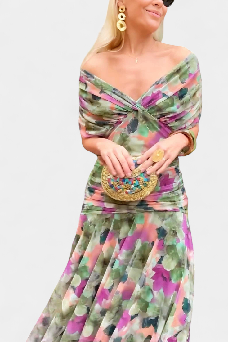 Bogdana | City Off-Shoulder Ruched Piece Dress