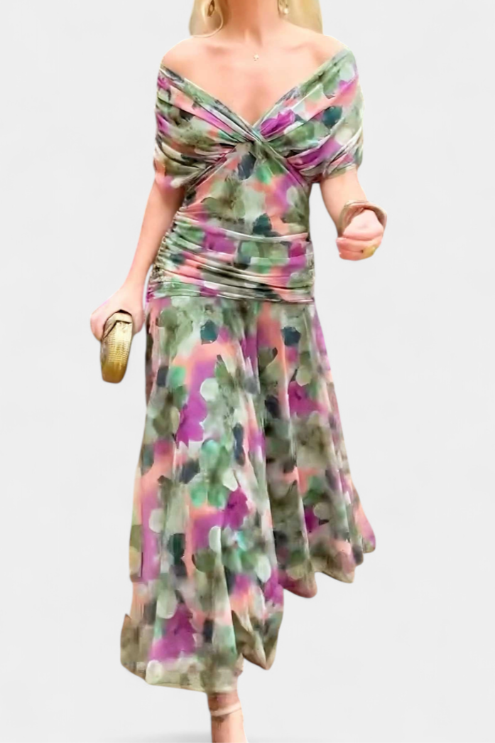 Bogdana | City Off-Shoulder Ruched Piece Dress