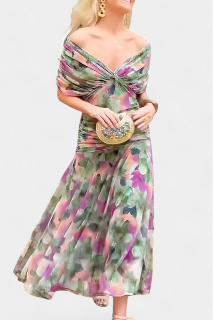 Bogdana | City Off-Shoulder Ruched Piece Dress