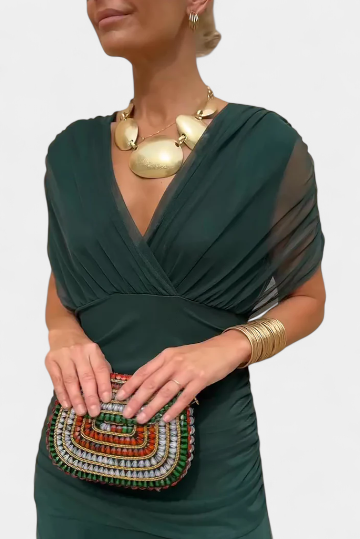 Bogdana | City Off-Shoulder Ruched Piece Dress