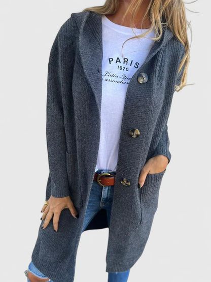 Almafiora | Transitional Wrap-Style Longline Warmth Cardigan