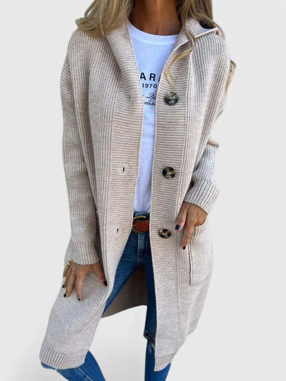 Almafiora | Transitional Wrap-Style Longline Warmth Cardigan