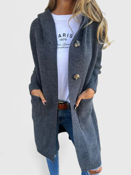 Almafiora | Transitional Wrap-Style Longline Warmth Cardigan