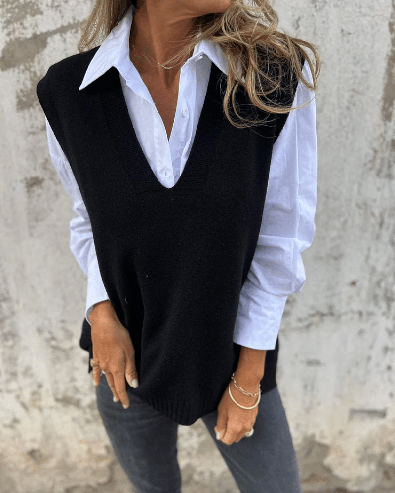 Anzhelika | Cold-Weather V-Neck Warmth Vest