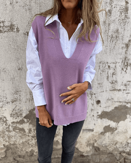 Anzhelika | Cold-Weather V-Neck Warmth Vest