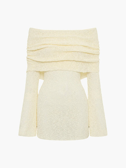 Heloise | Date-Night Off-Shoulder Boucle Charm Dress