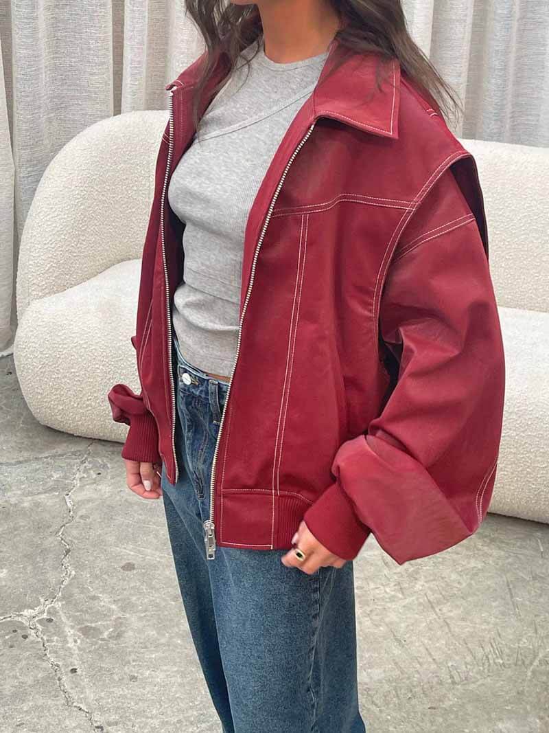 Yara | Layering Oversized Zip-Up Tailoring Jacket