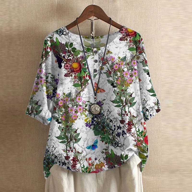 Angeluccia | Date-Night Breathable Floral Design Blouse