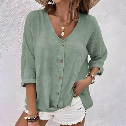 Lorraine | Date-Night button-up polish Charm Blouse