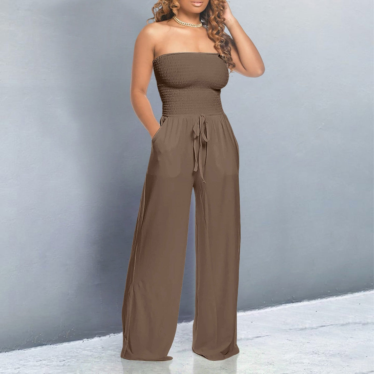Fortunata | Occasion-Ready Breathable Wide-Leg Fit Jumpsuit