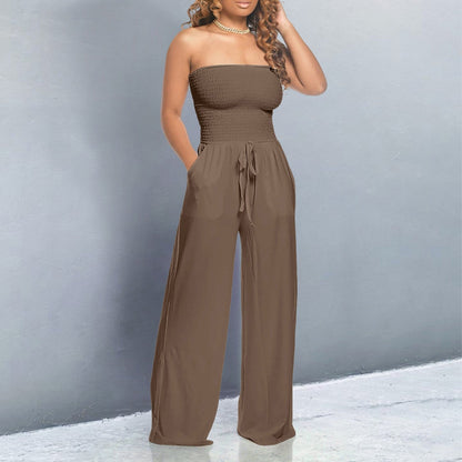 Fortunata | Occasion-Ready Breathable Wide-Leg Fit Jumpsuit