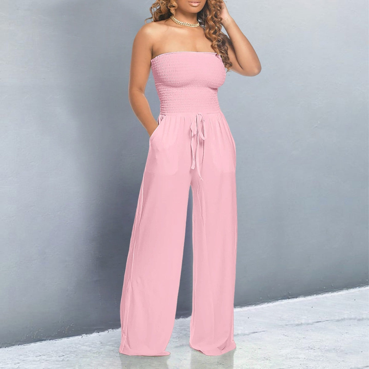Fortunata | Occasion-Ready Breathable Wide-Leg Fit Jumpsuit