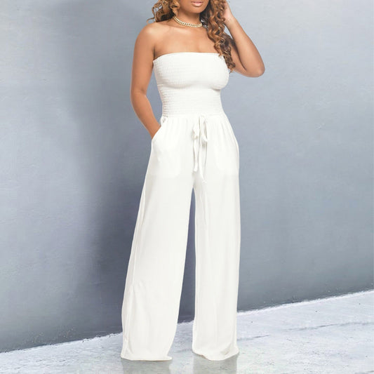 Fortunata | Occasion-Ready Breathable Wide-Leg Fit Jumpsuit