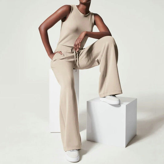 Irene | Warm-Weather Breathable Wide-Leg Fit Jumpsuit