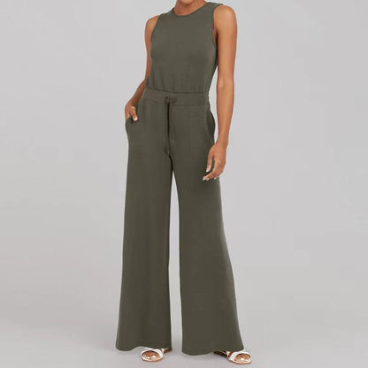 Irene | Warm-Weather Breathable Wide-Leg Fit Jumpsuit
