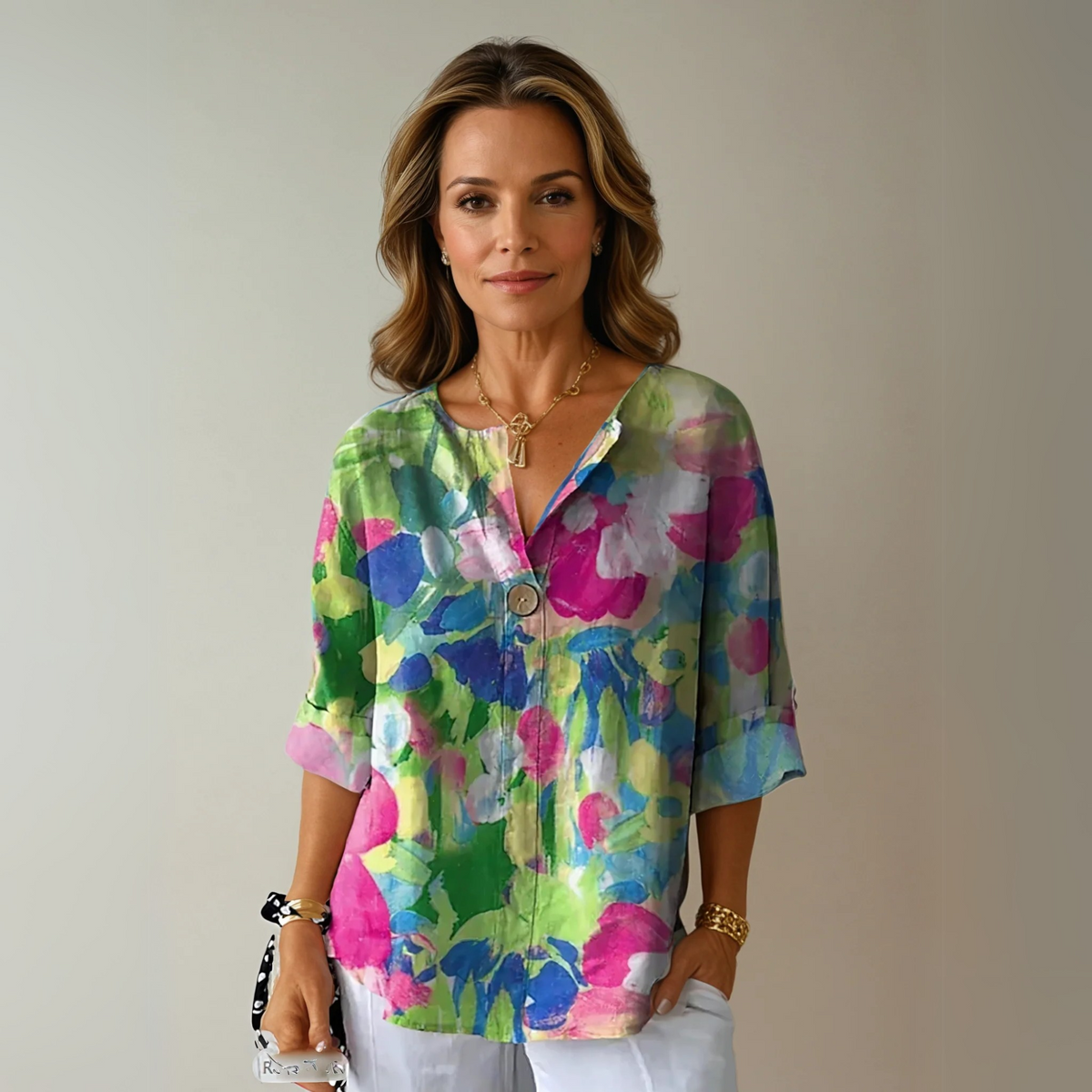 Michela | Feminine Breathable Floral Fit Blouse