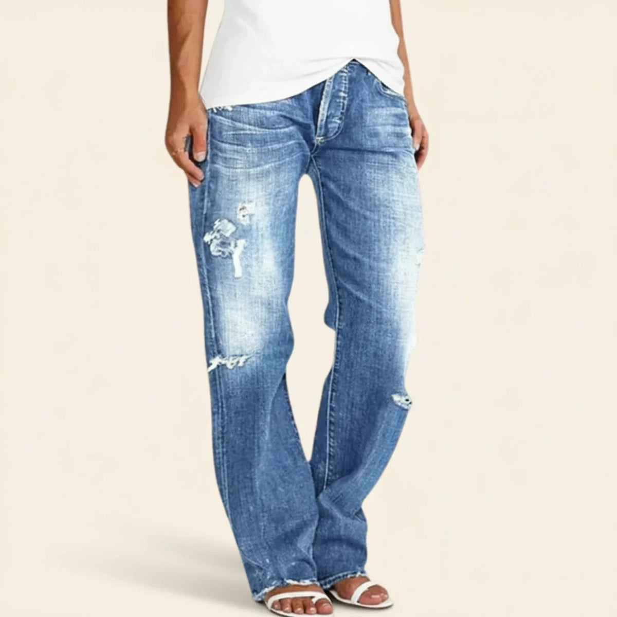 Albertina | Denim-Lover's High-Rise Ripped Shape Jeans