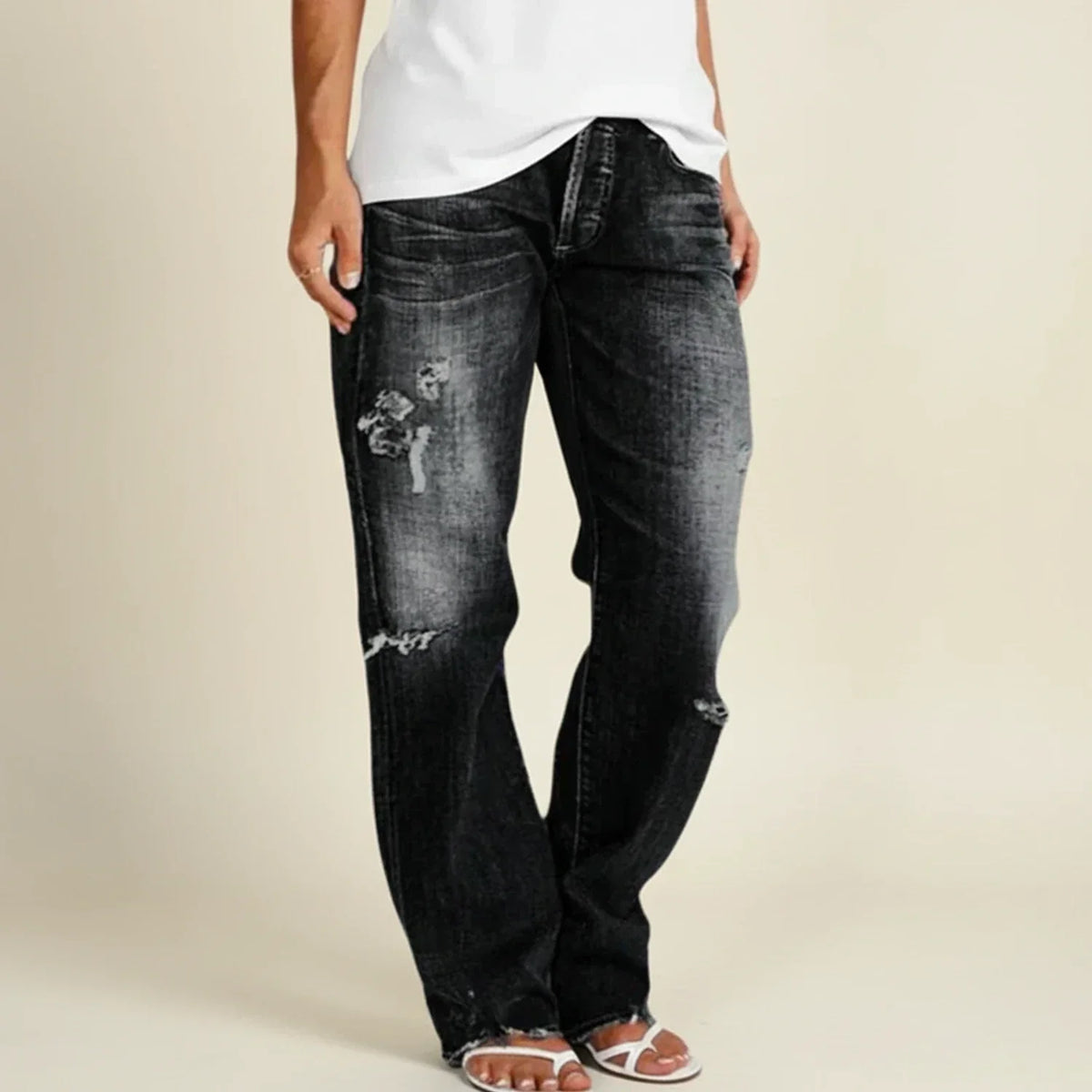 Albertina | Denim-Lover's High-Rise Ripped Shape Jeans