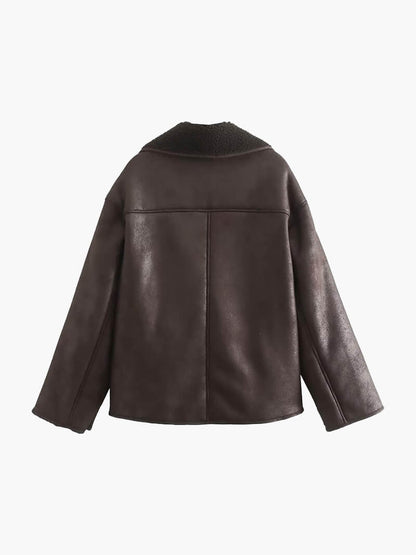 Katerina | Weekend Brown Faux Tailoring Jacket