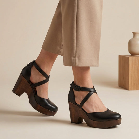 Camelia | Evening Platform Block Comfort Heel