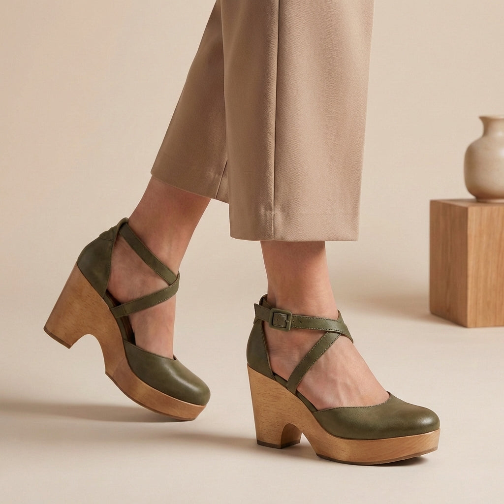 Camelia | Evening Platform Block Comfort Heel